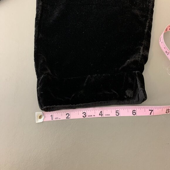 Cut Loose Womens Size M Black Velvet Pull On Pants Rayon Silk Ankle Holiday - Picture 12 of 13